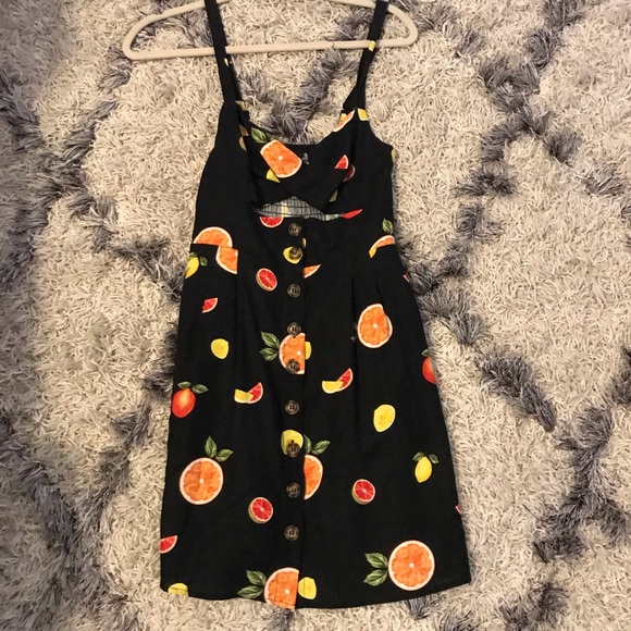 Forever 21 Dresses & Skirts - Cut Out Dress w/Fruit Print